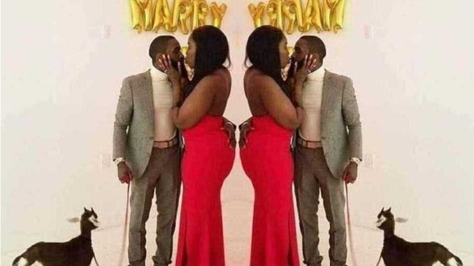 Marriage and Relationships: Man proposes marriage to his girl friend with a goat