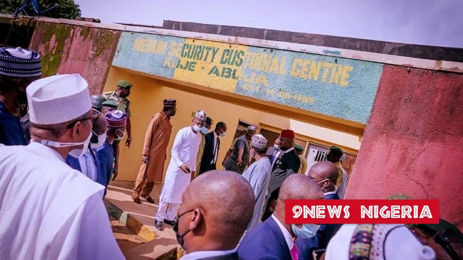 Buhari visits Kuje prison after terrorist attack
