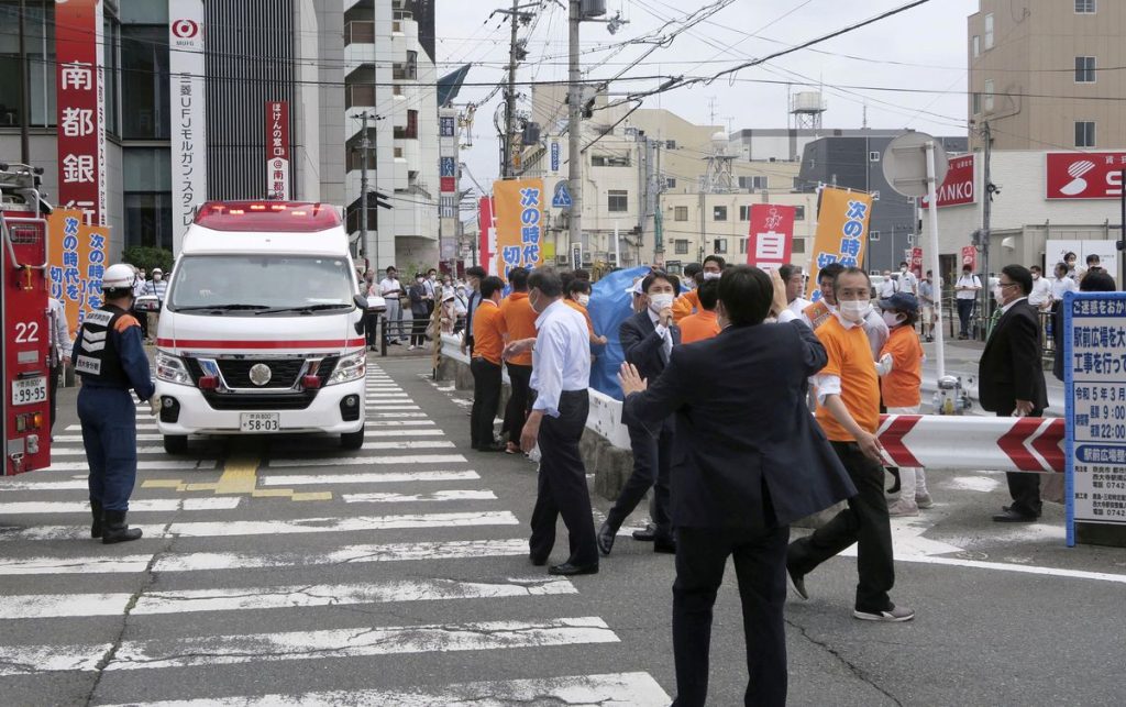 Japan former Prime Minister Shinzo Abe shot in Ambulance taken to hospital