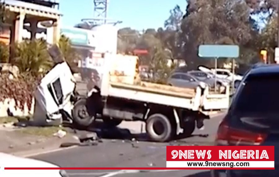 71-Year-old man Miraculously Survives Two-truck, Head-on Collision Along Motorway In Sydney, Australia (Video)