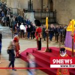 MOMENT WHEN MAN RUSHED INTO QUEEN ELIZABETH'S COFFIN