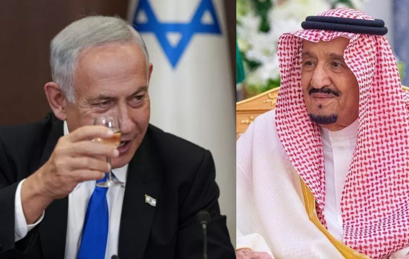 Israeli Prime Minister, Benjamin Netanyahu and King Salman of Saudi Arabia