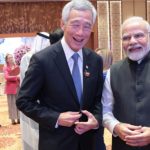 Singapore Prime Minister Lee Hsien Loong and Indian Prime Minister Narendra Modi