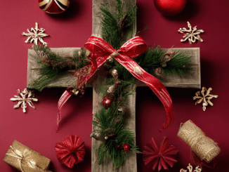 Christmas decoration and cross