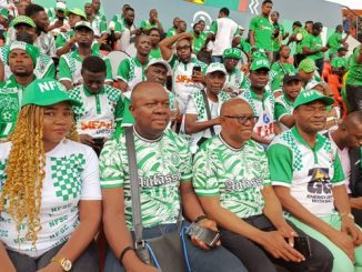 Peter Obi and Super Eagles supporters at Abidjan