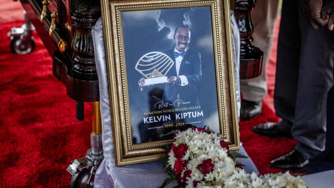 The coffin of late Kelvin Kiptum
