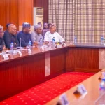 President Tinubu VP Shettima at the meeting with the committee.jpeg