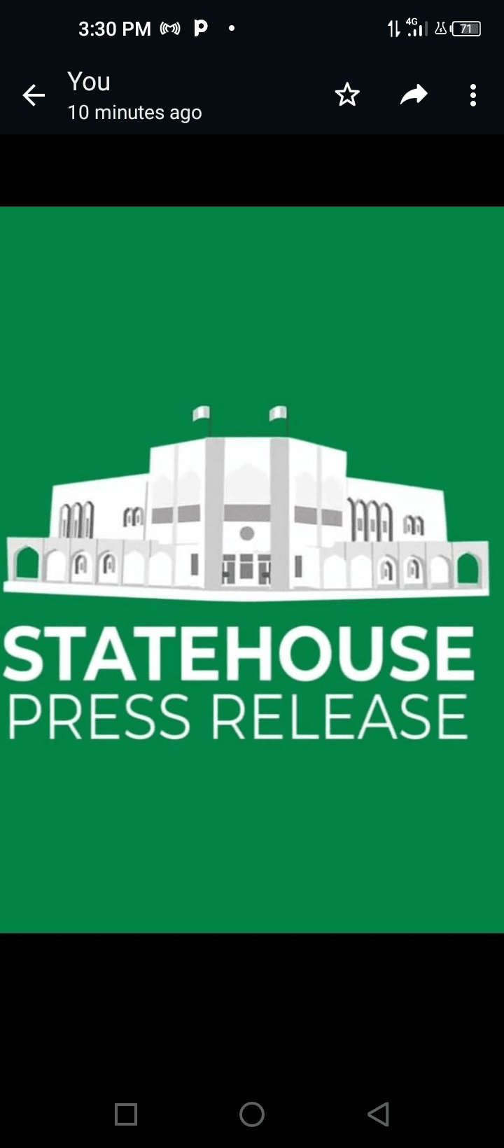 Statehouse Press Release