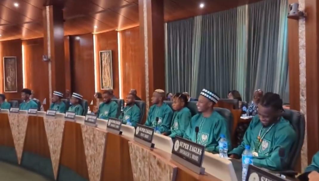 Super Eagles, at the State House Council Chambers