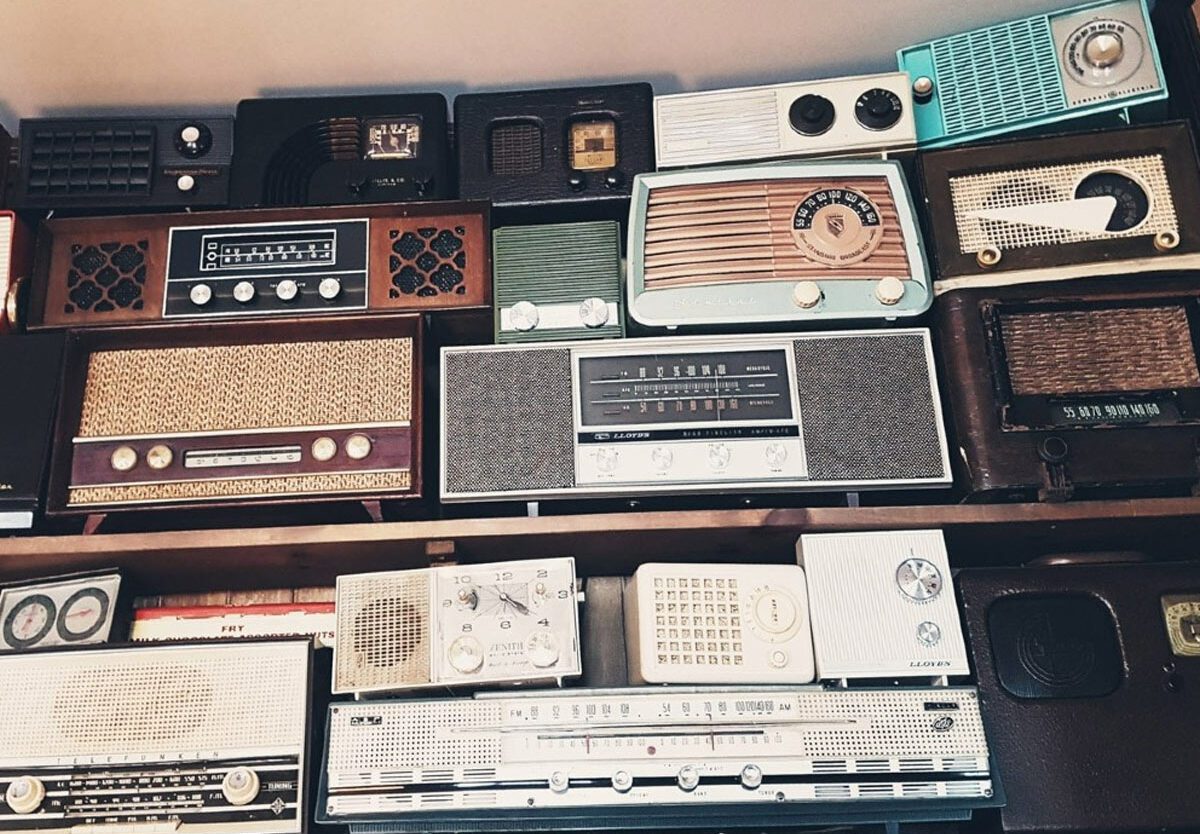A collection of vintage radios