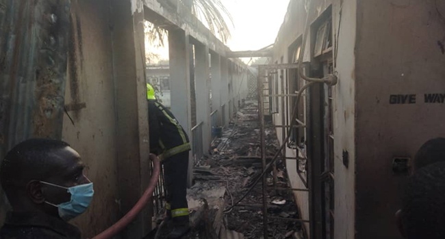 The station that was burnt down in Kano