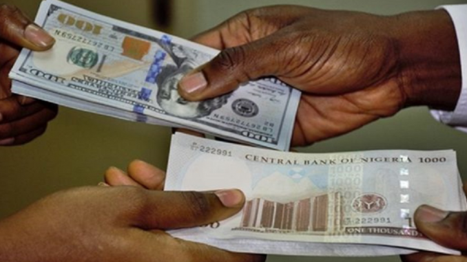 Naira to Dollar- Naira gains against USD