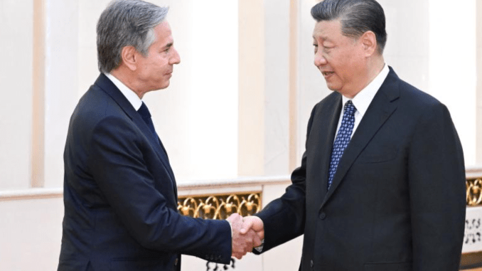 Chinese President Xi meets U.S. secretary of state in Beijing