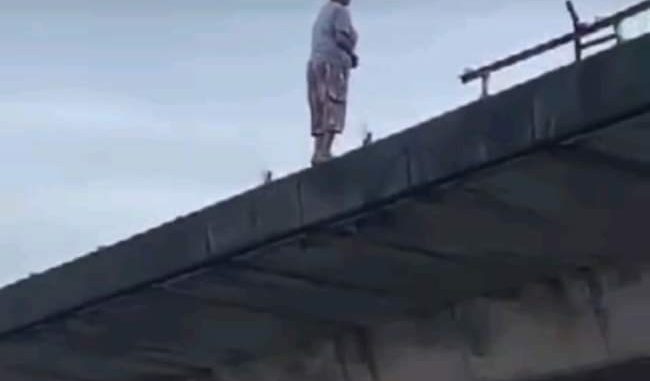 A Young Lady Jumps Down From Flyover In Delta State