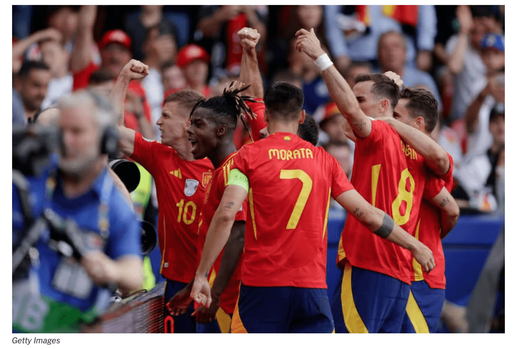 Spain dramatically eliminated hosts Germany from Euro 2024 with a 2-1 victory

Getty Image