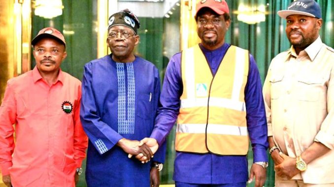 President Tinubu and the Labour Union leaders