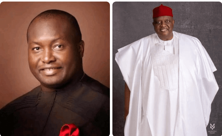 Senator Ifeanyi Ubah and Emmanuel Iwuanyanwu
