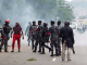 Nigerian security detain a demonstrator, during a protest against bad governance and economic hardship in Abuja, Nigeria August 1, 2024. REUTERS/Marvellous Durowaiye