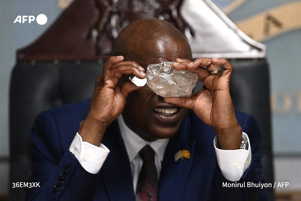 Worlds Second Largest Diamond Believed To Value Above $63 Million Found in Botswana   Source AFP
