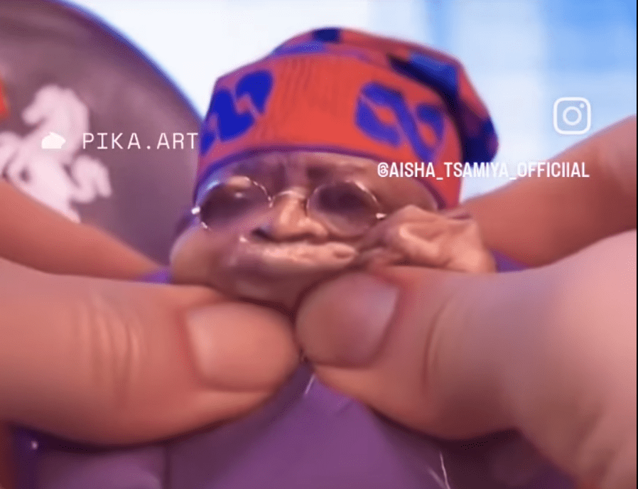 Tinubu's Dummy Sculpture Mangled in a Viral Video