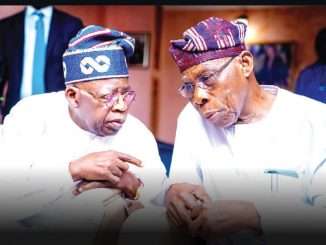 President Bola Ahmed Tinubu and former president Olusegun Obasanjo