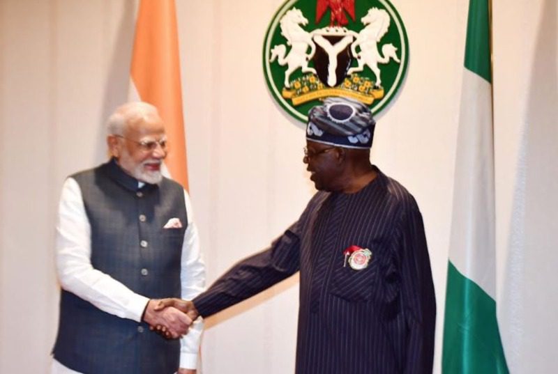 Indian PM Modi Welcomed by President Tinubu at Aso Rock