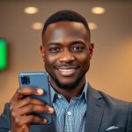 Image of a man holding a cellphone