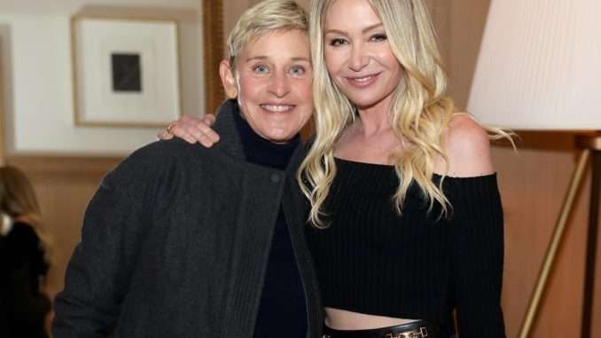 Same sex couple, Ellen DeGeneres and wife Portia De Rossi are said to have put their Montecito, California estate on the market. Picture- Kelly Sullivan/ Getty Images