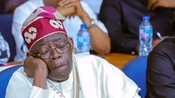 President Bola Ahmed Tinubu Sleeping