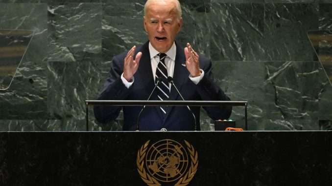 U.S President, Joe Biden Addressing the United Nations National Assemblye / Image Source: CNN