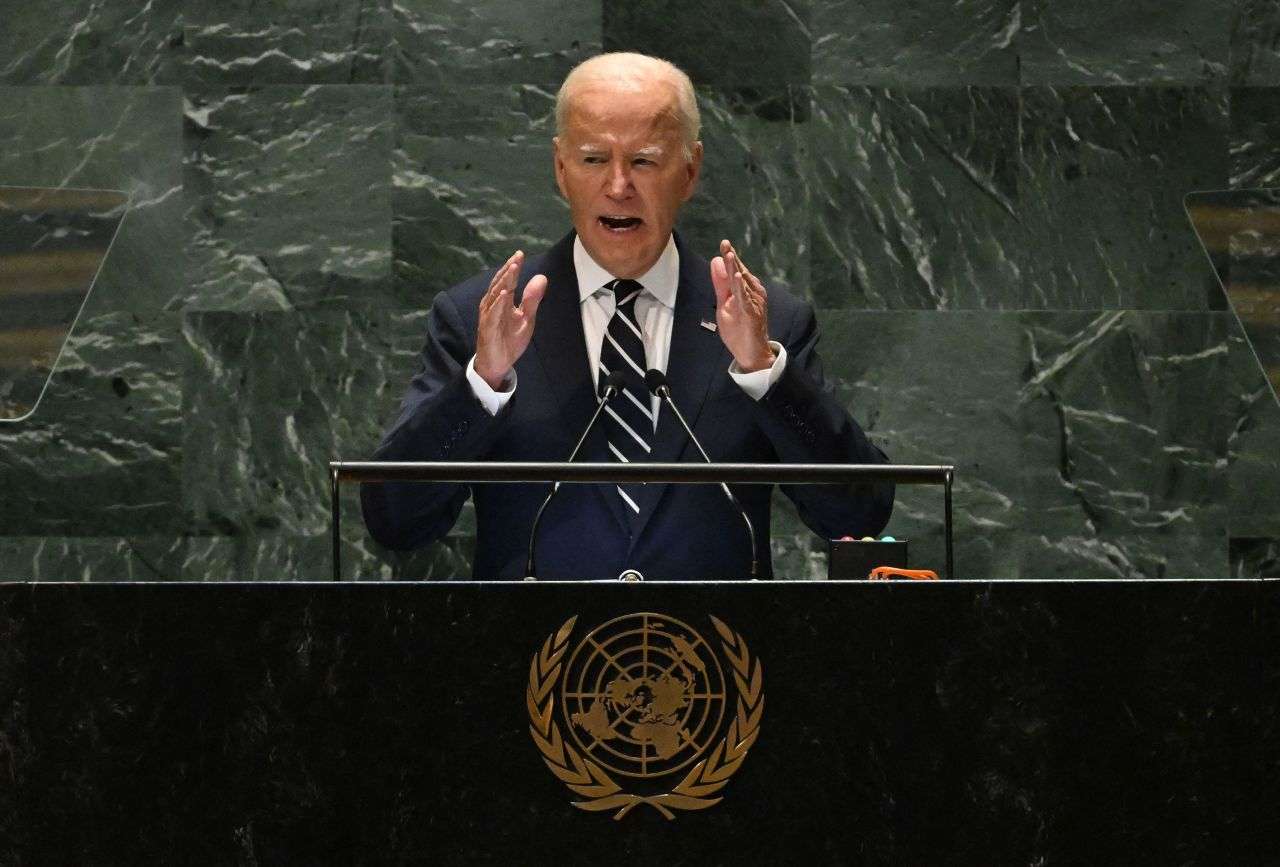 US President Joe Biden Addressing the United Nations National Assemblye  Image Source CNN