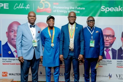 Senior officials from Renaissance Eenrgy during the 50th anniversary celebration of Nigerian Association of Petroleum Explorationists NAPE held in Lagos
