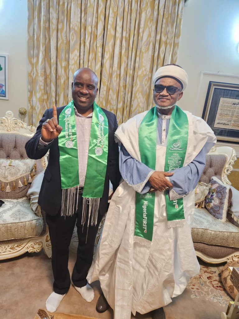 His Royal Highness Alhaji Yahaya Abubakar CFR the Etsu Nupe with Mr Obinna Sunday Ejianya JP