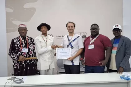 Award ceremony at cop 30