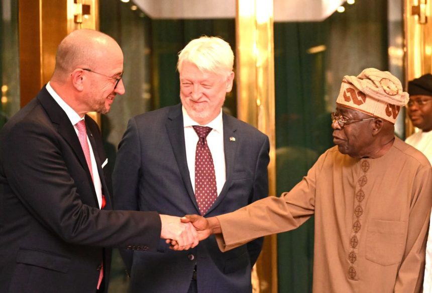 President Tinubu meeting with a delegation from Siemens Energy, led by Dietmar Siersdorfer, Managing Director for the Middle East and Africa, at the State House (Source: State House Abuja)