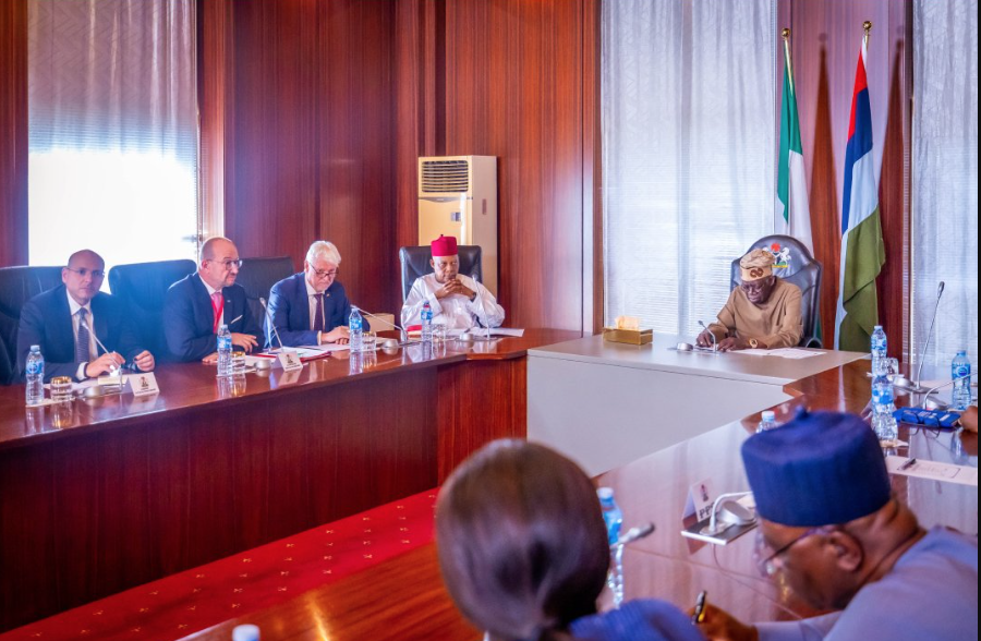 President Tinubu meeting with a delegation from Siemens Energy led by Dietmar Siersdorfer Managing Director for the Middle East and Africa at the State House Source State House Abuja